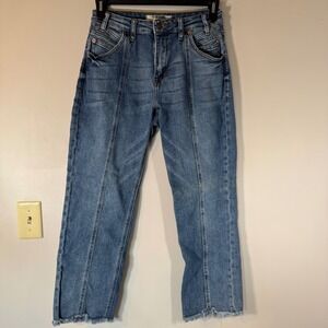 Rock & Roll Denim Women High Rise Straight Cropped Jeans W29 L27